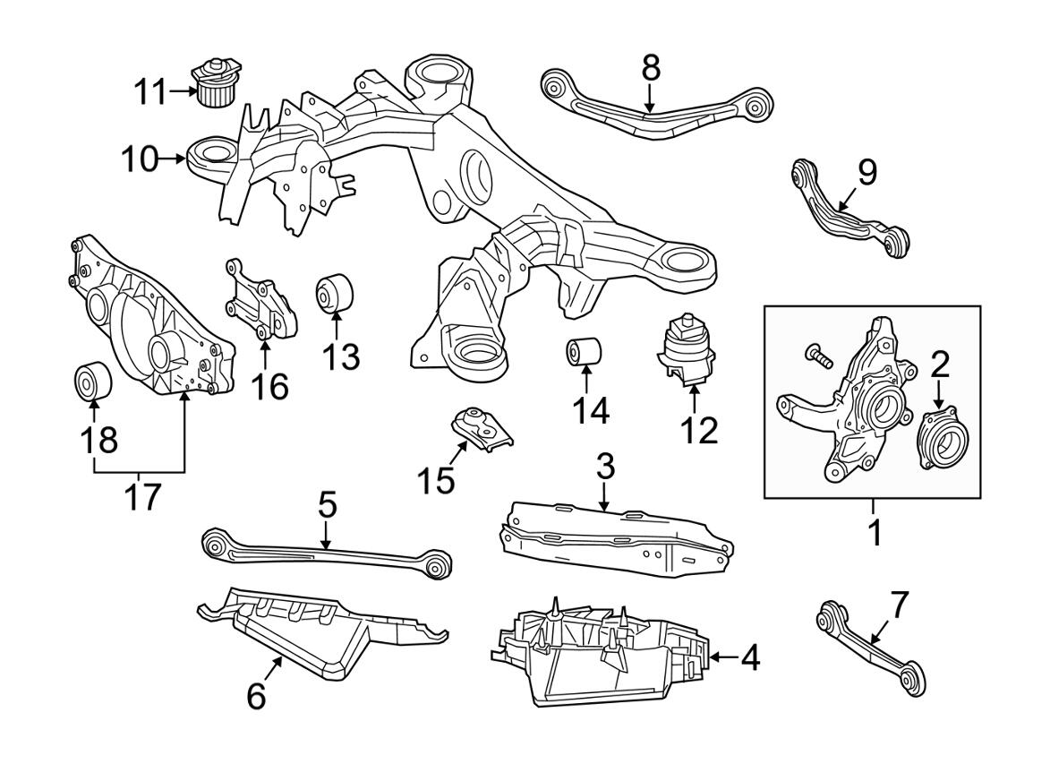 Mercedes Suspension Control Arm - Rear Driver Left 2223501302